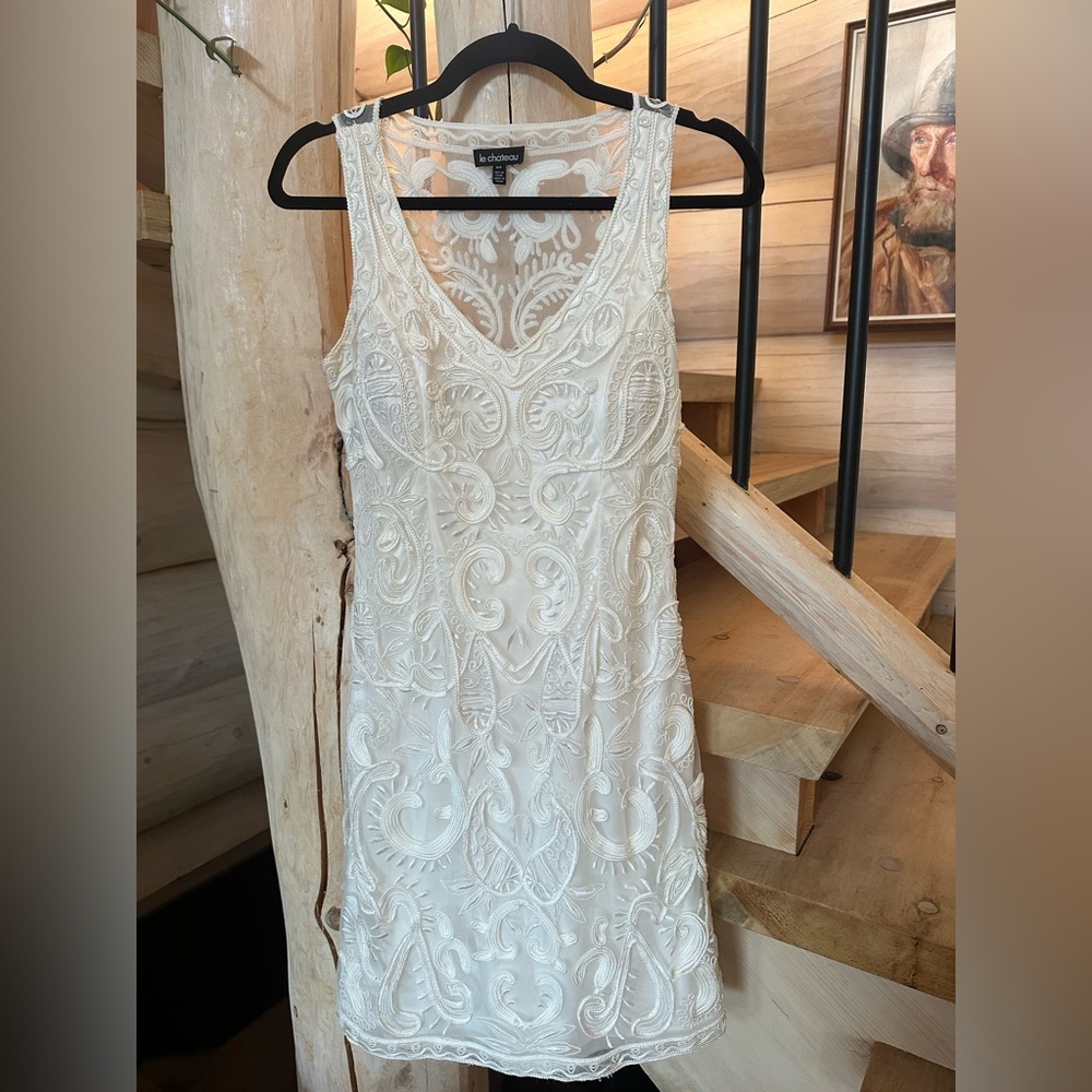 White Lace Le Chateau Dress